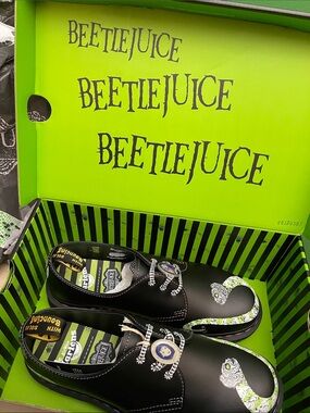 1461 WB Dr. Martens x Beetlejuice Black Smooth UK 7 NIB perfect! Limited Ed.